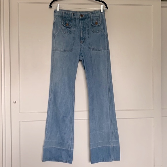 Vibtage 70s “Cheap Jeans”, straight leg slightly wider at bottom - Picture 1 of 8